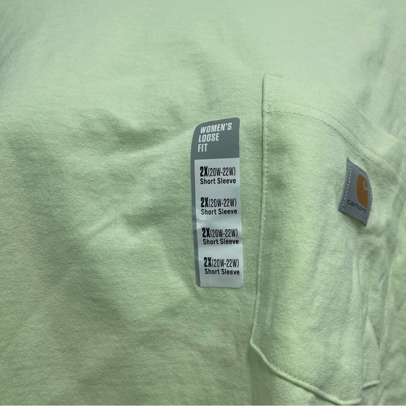 Carhartt Women’s Loose Fit One Pocket Neon Tee 2X NWT - Picture 4 of 7